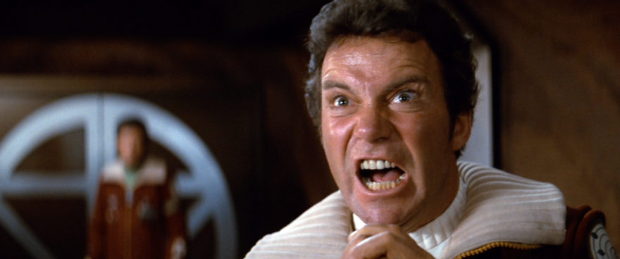 William Shatner is put to the test in Star Trek II: The Wrath of Khan