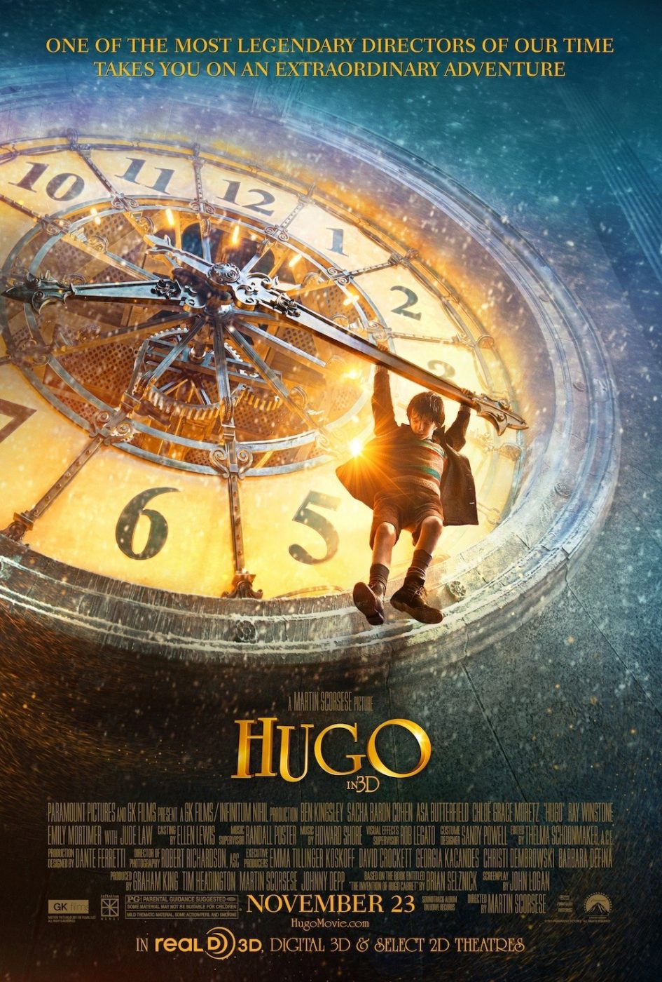 Martin Scorsese's Hugo Movie Poster Image | Top 100 Sci Fi Movies